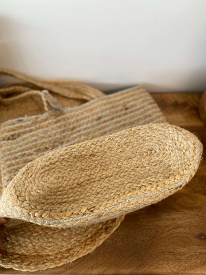 Silver Jute bag