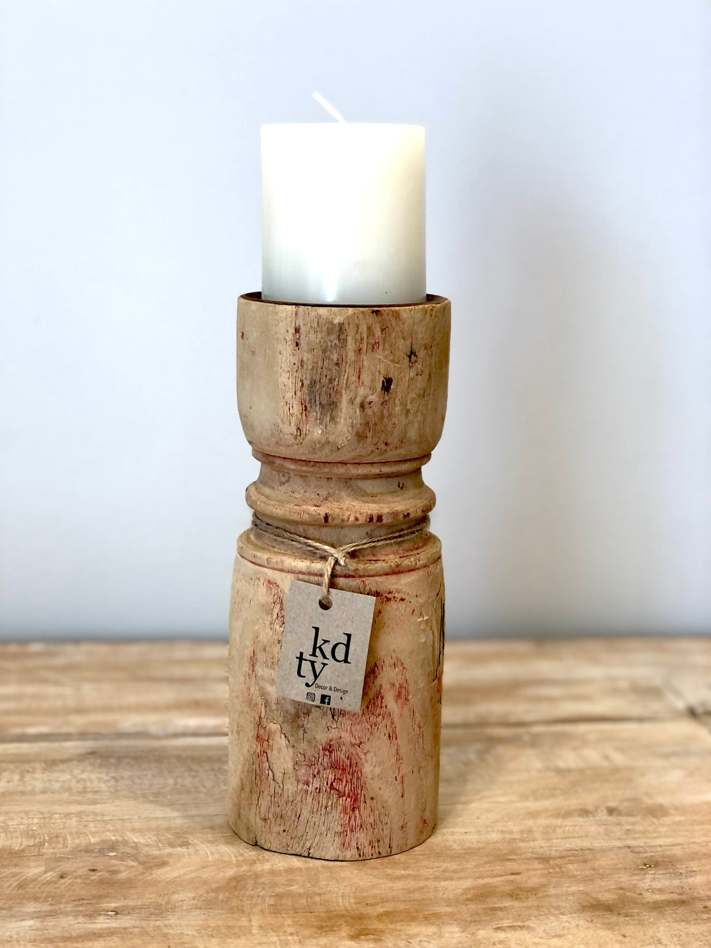 Bleached Glass Shape Candle Stands