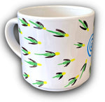Budgies at water holes Mugs Life : Ceramic and Infusible Ink Tea/Coffee Mug