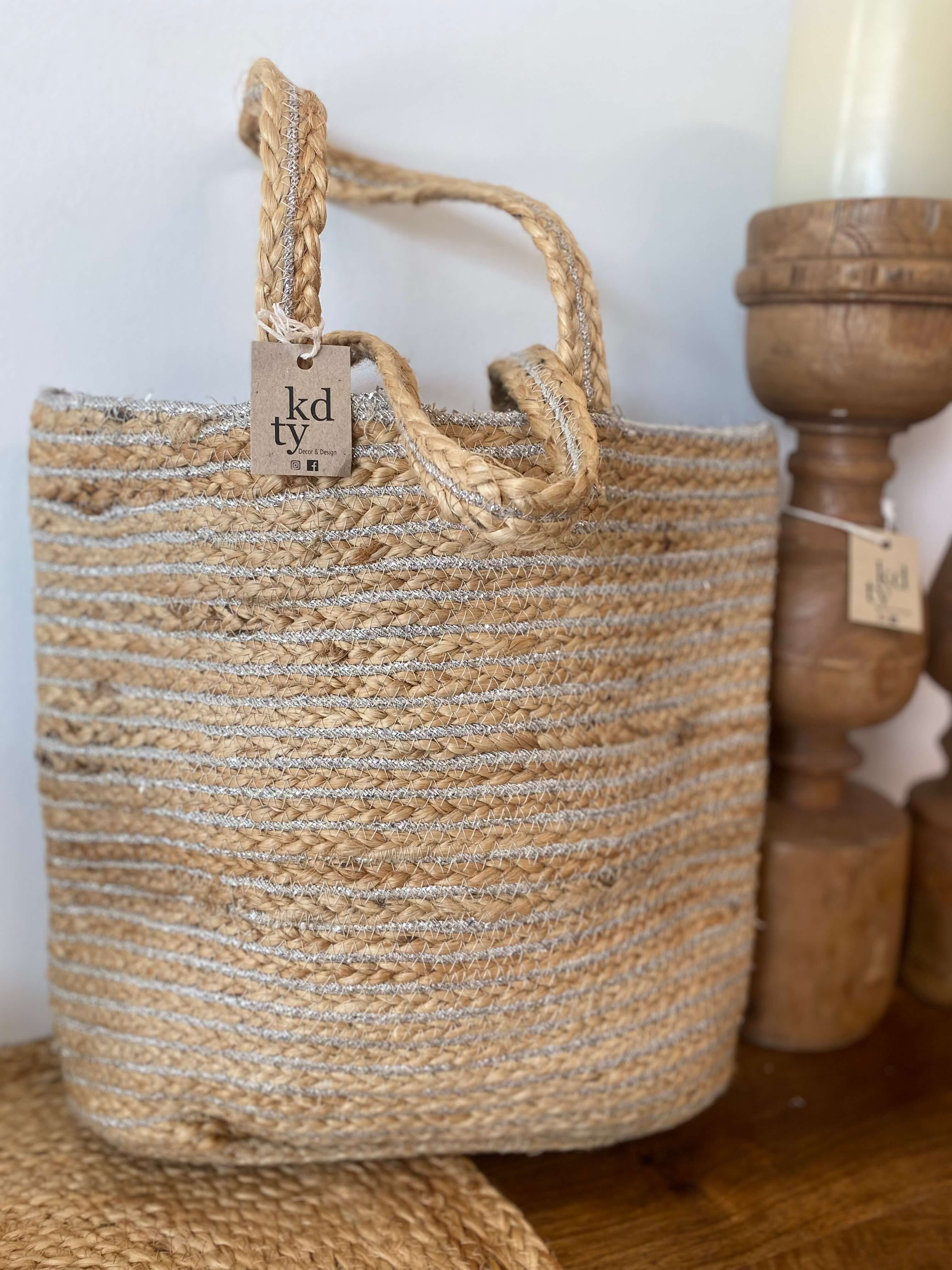 Silver Jute bag