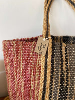 Red black Jute bag (one off)