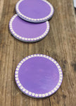 Lavender Aboriginal Art Ceramic Round Coaster (Set of 4)