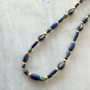 Lapis Lazuli and Heshi Bead Necklace