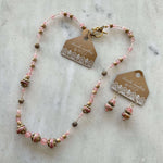 Carnelian beads, Cherry Quartz Earrings