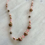 Carnelian beads, Cherry Quartz Necklace