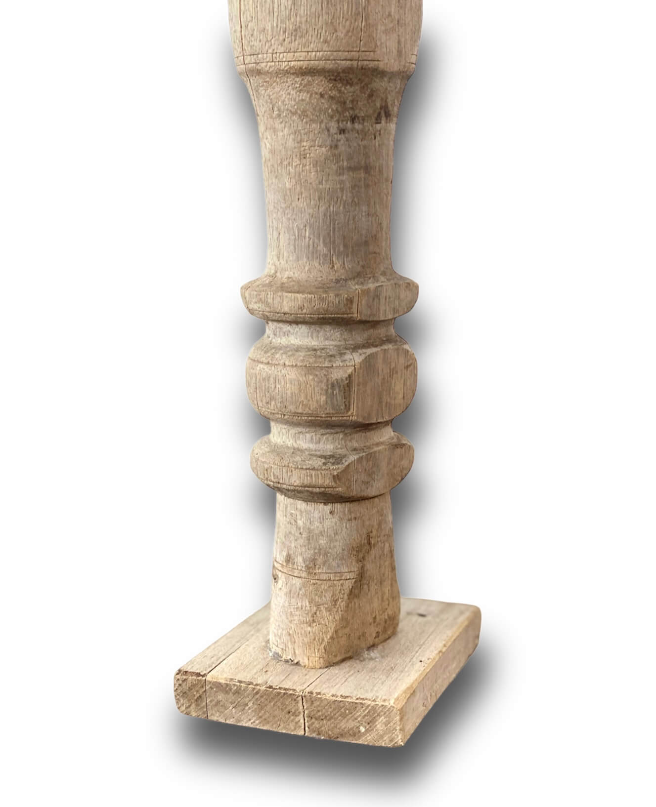 Tall Bleached Antique Candle Stands - E