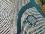 Side angle view of the Homelands painting by Timothy Yule, showcasing the 2cm thick premium timber panel profile.