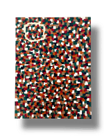 Panel 3 of 5 from Inner Work by Aboriginal artist Timothy Yule, the center piece of the contemporary Indigenous multi-panel art series.