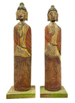 Standing Buddha Antique Wooden handpainted statue