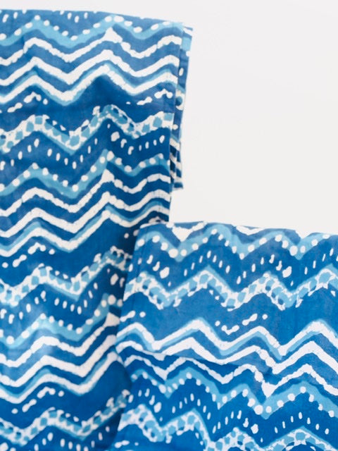Blue Bartik Print Tableware Linen
