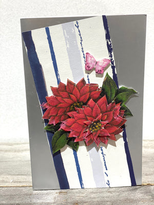 Red Flowers 3D cards by Margaret