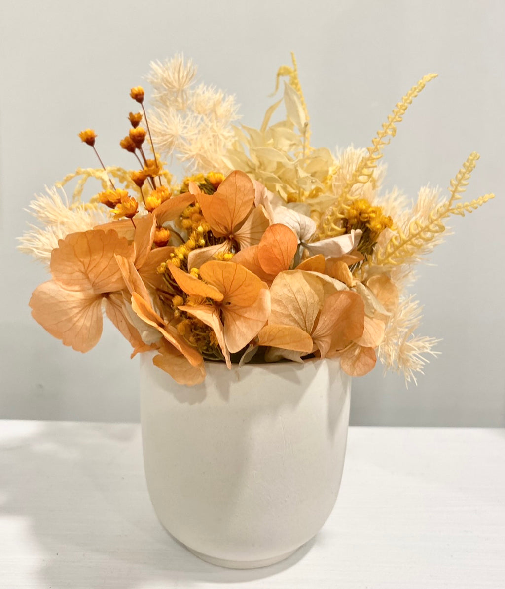 Spring Orange Dry Flower Arrangements