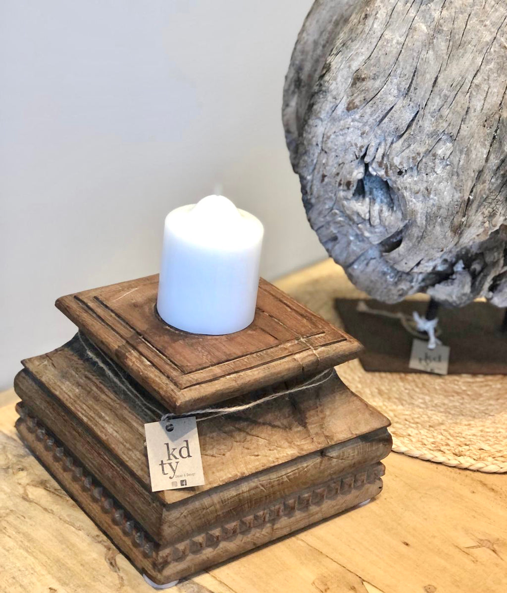 South India Pillar base candle stand