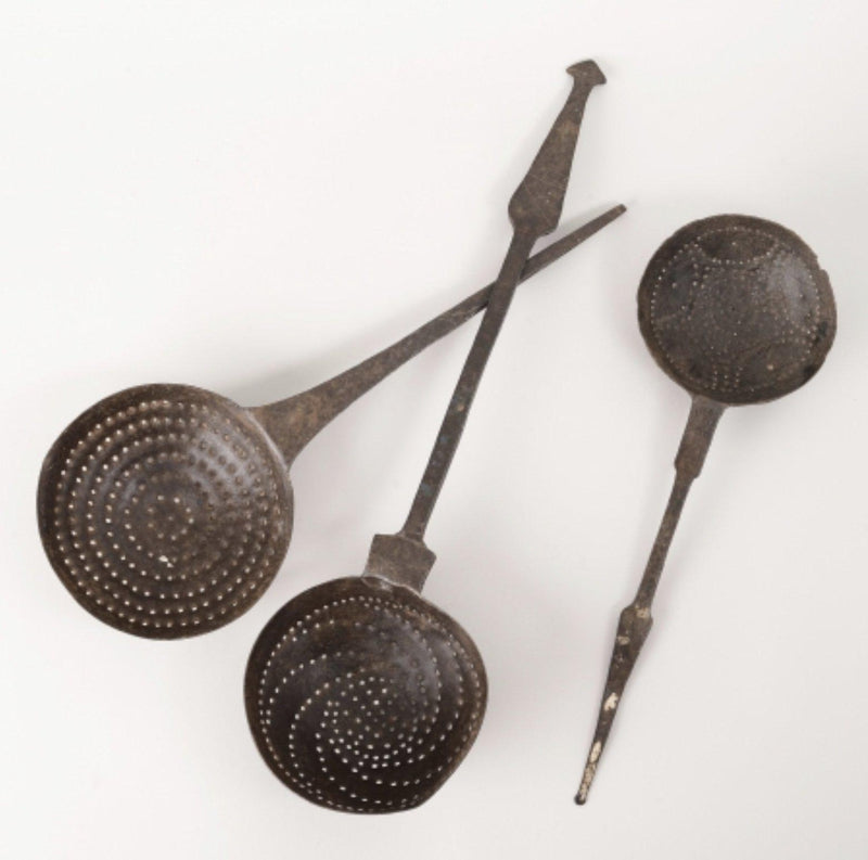 Rustic Cast Iron Indian Strainers